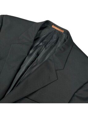 Tasso Ella Men’s 100% Wool 2-Button Blazer Jacket Black • 44L